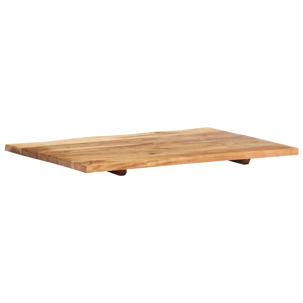 Badezimmer-Waschtischplatte Massivholz Akazie 80 x 55 x 2,5 cm