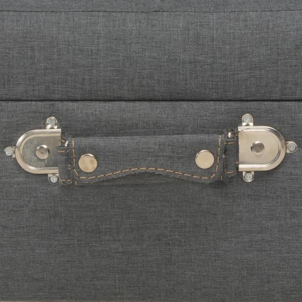 Hocker mit Stauraum 40 cm Dunkelgrau Stoff | Klappstühle & Holzhocker