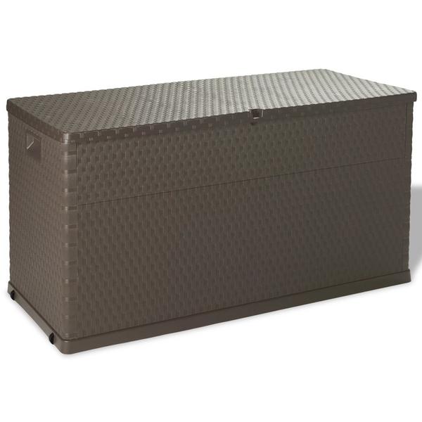 Garten-Aufbewahrungsbox 420 L Braun | Aufbewahrungsbehälter für