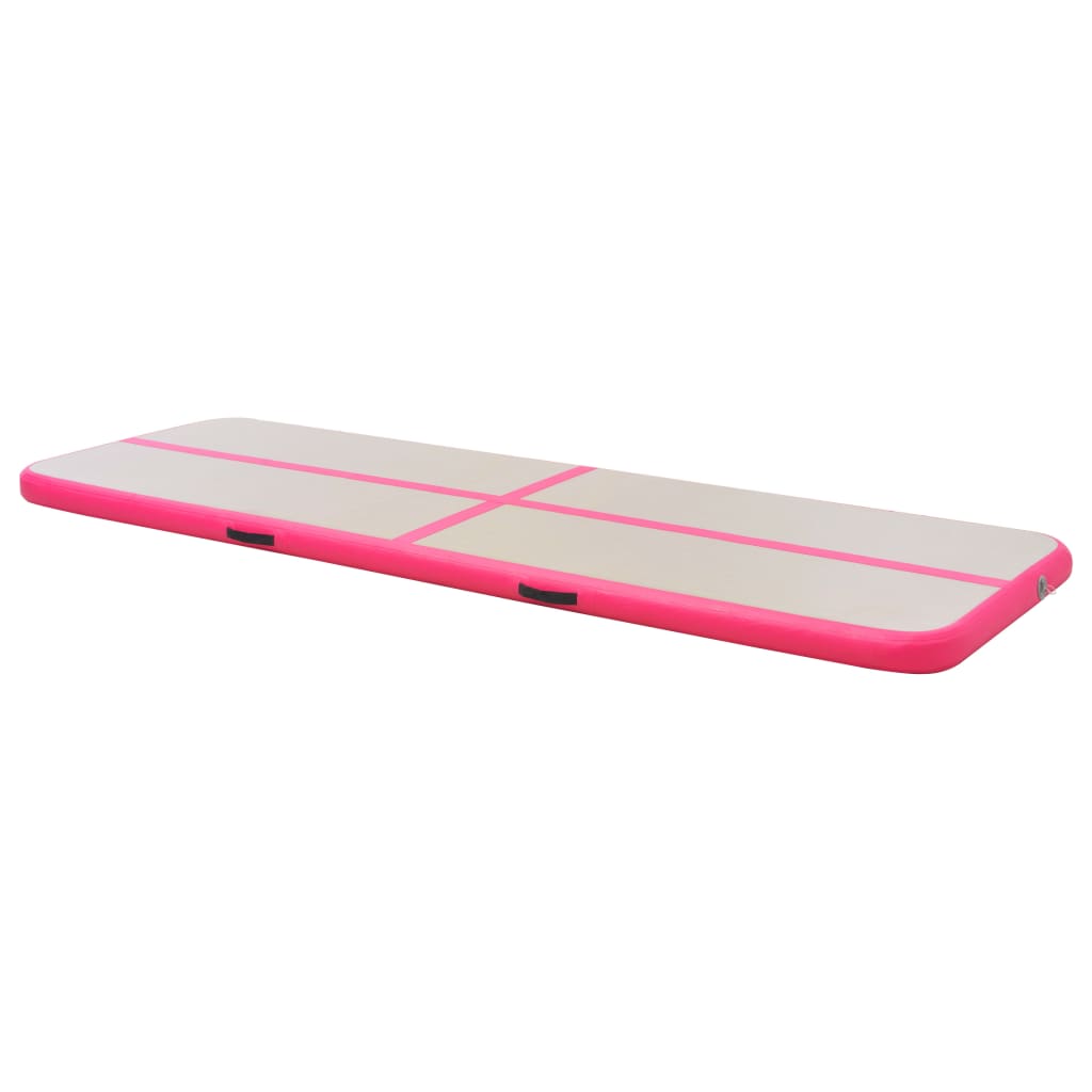 Aufblasbare Turnmatte AirTrack mit Pumpe 300×100×10 cm PVC Rosa AirTrack Fitness Freizeit