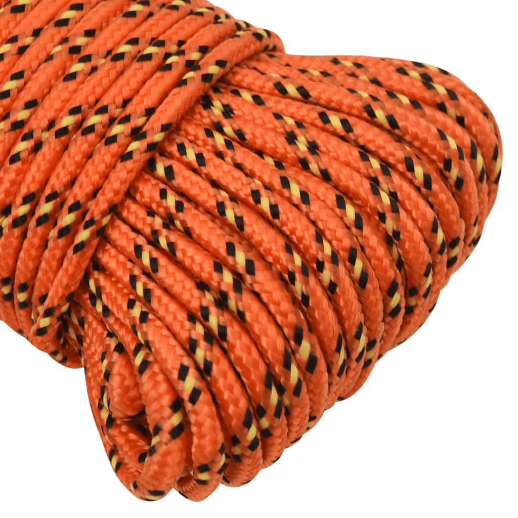Bussandri Bootsseil Orange 5mm X 25m - Polypropylen Seil Für Segeln, Boote & Outdoor