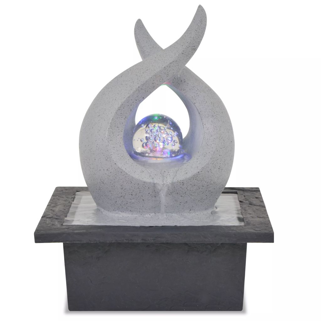 Zimmerbrunnen mit LED Polyresin Zimmerbrunnen Haushalt & Deko